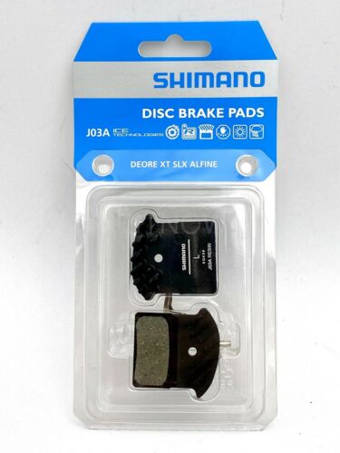 2Pr Shimano J03A Disc Brake Resin Pad w/Fin for M8100 M7100 M9000 M9020 as J02A - Fresh Stock Dated February 2026