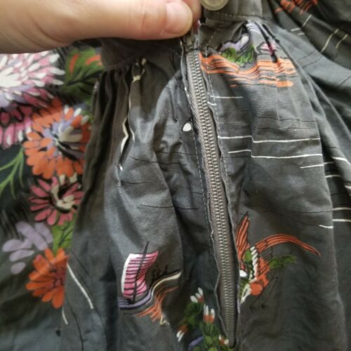 Vintage Novelty Gathered Skirt. 1950s. Japanese.  Geisha. Fuji.... - Fresh Stock Dated February 2026