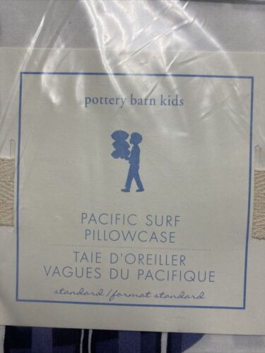 Pottery Barn Pacific Surf Surfboard Sharks set of 2 Standard pillowcases New - Fresh Stock Dated December 2025