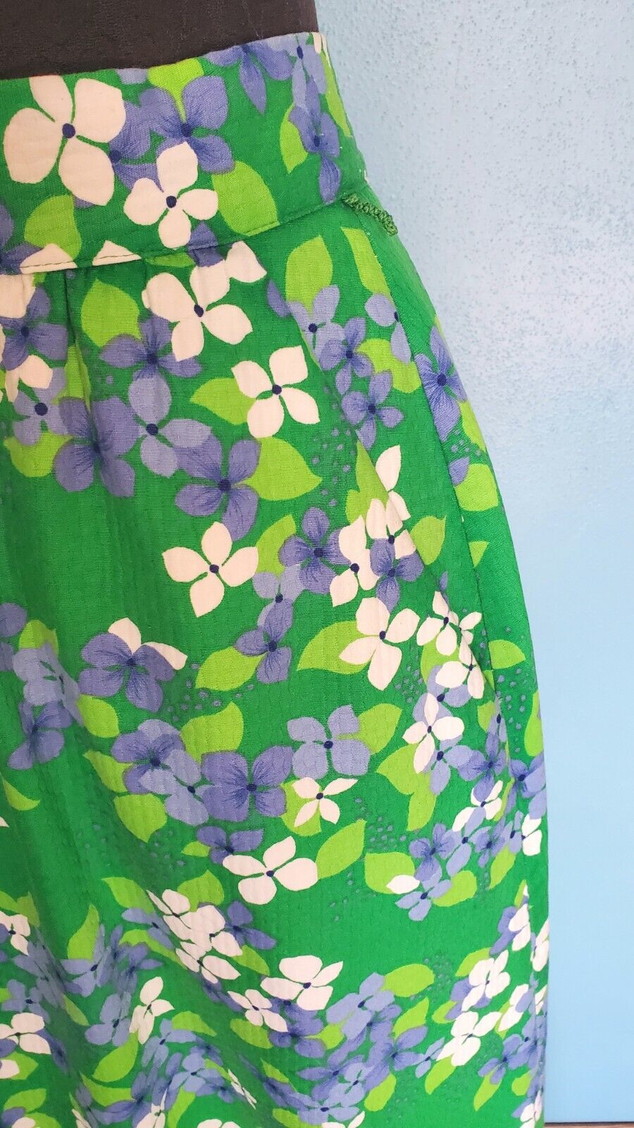 Vintage Malia Honolulu 1960s Floral Maxi Skirt Pockets Womens Size 14 29.5 Waist - Fresh Stock Dated March 2026