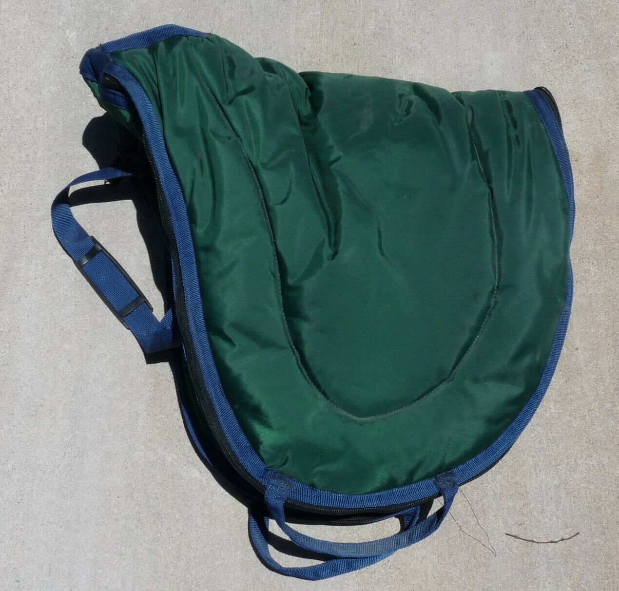 Padded English Saddle Carrier Bag Cover Handle Strap Green Blue - Fresh Stock Dated December 2025