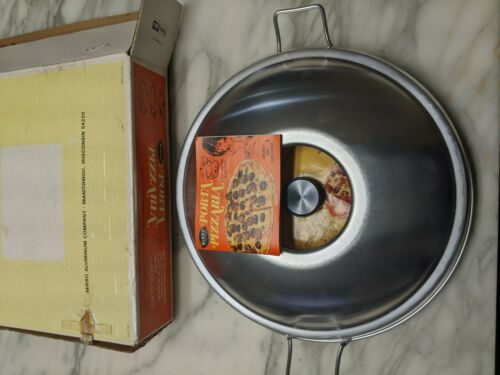 VINTAGE MIRRO ALUMINUM PORTA PIZZARIA HOT PLATE CAMP STOVE PIZZA PLATE UNUSED - Fresh Stock Dated December 2025
