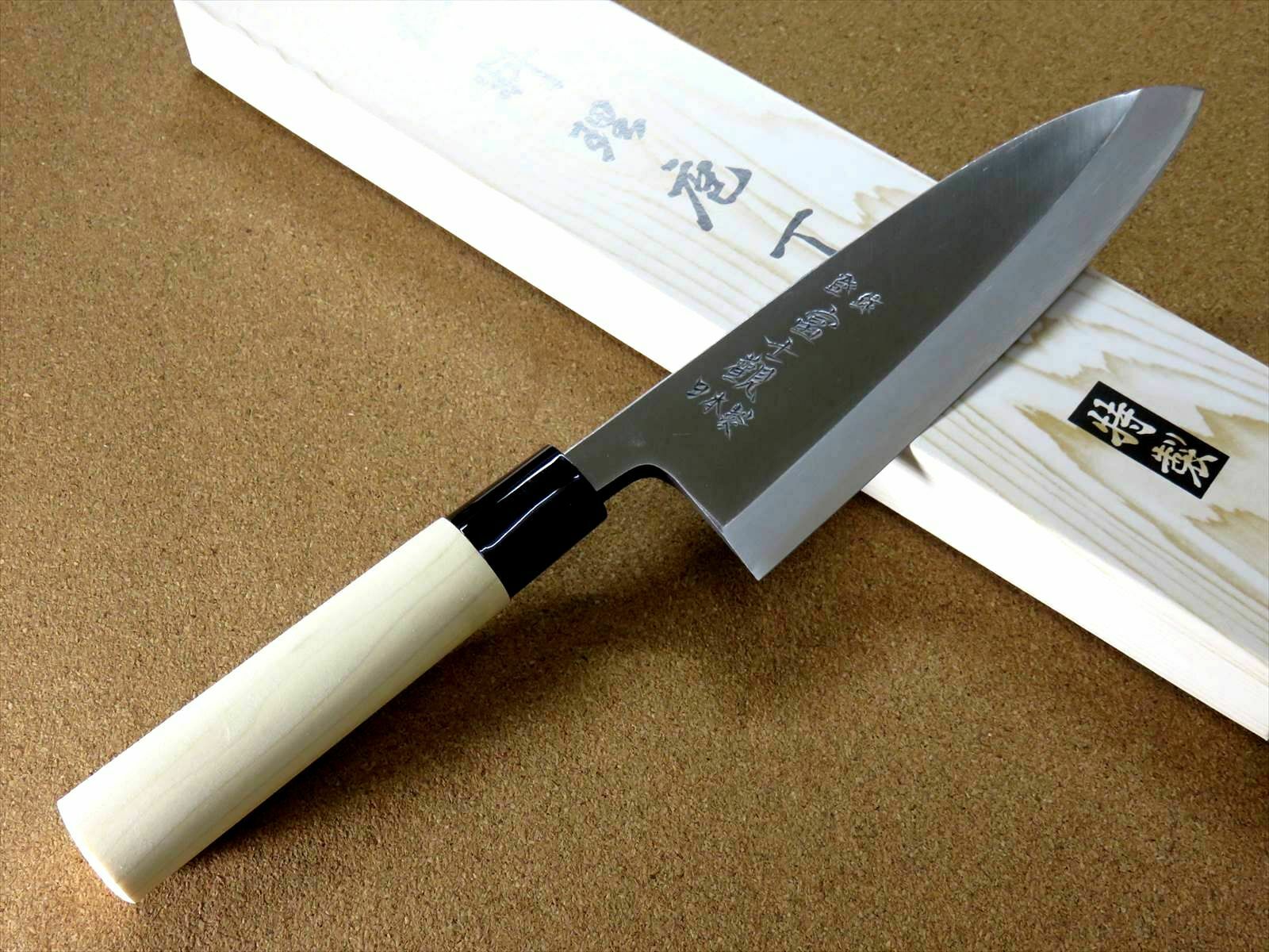 Japanese Kitchen Deba Knife 165mm 6.5 inch Single edged Right handed SEKI JAPAN - Fresh Stock Dated December 2025