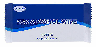 Caresour [Individually Wrapped] Advanced 75% Alcohol Hand Sanitizing Wipes (200 - Fresh Stock Dated February 2026