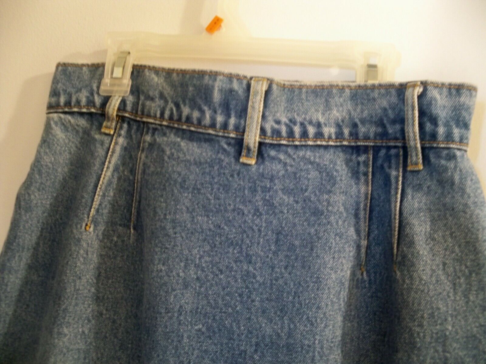 RARE VINTAGE 1980's CRISTINA Button Scallop Front Denim Skirt Size 11/12 - Fresh Stock Dated March 2026