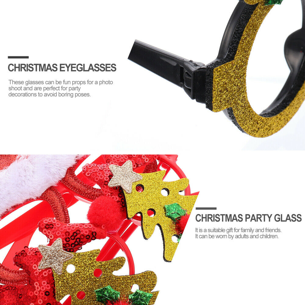 3Pcs Christmas Funny Creative Party Glasses Props Festival Decoration - Fresh Stock Dated February 2026