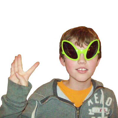 Alien Green Dark Lens Glasses Novelty Costume Accessory - Fresh Stock Dated December 2025