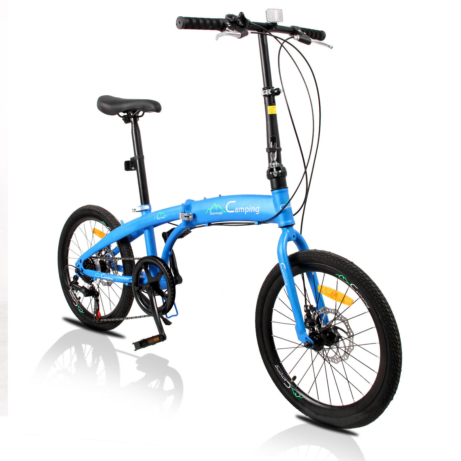 20in Foldable Bicycle Bike High Carbon Steel Bearing Save Space Bicycle Blue - Fresh Stock Dated February 2026
