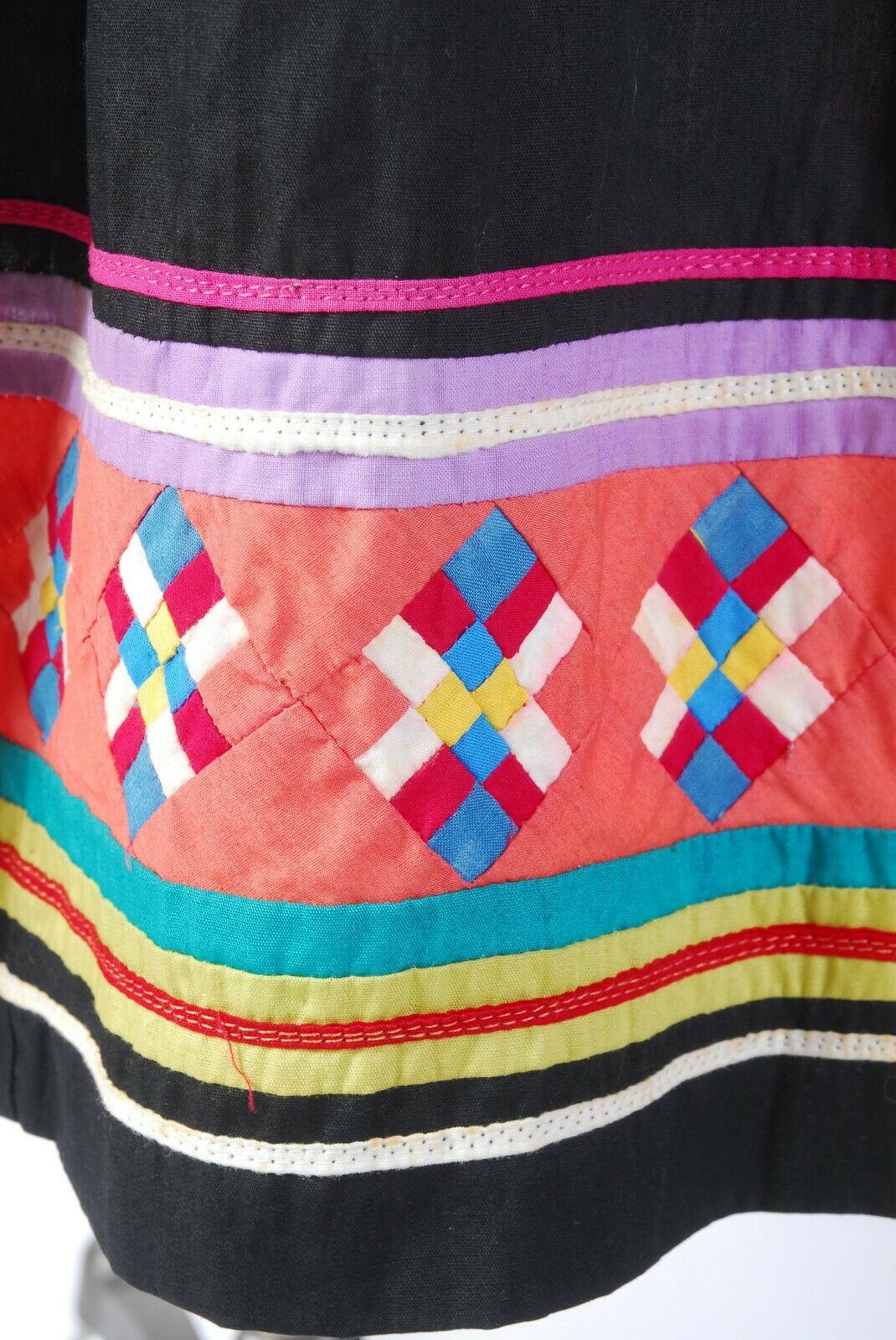 Vintage 50s 60s SEMINOLE Native American Patchwork Handmade Full Skirt - Fresh Stock Dated March 2026