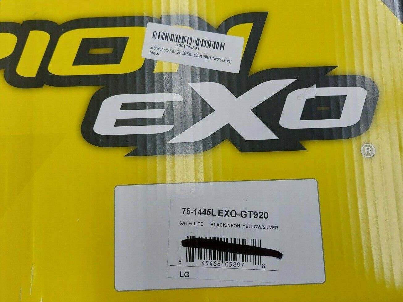 ScorpionExo EXO-GT920 Satellite Full Face Modular Helmet (Black/Neon, Large) - Fresh Stock Dated February 2026
