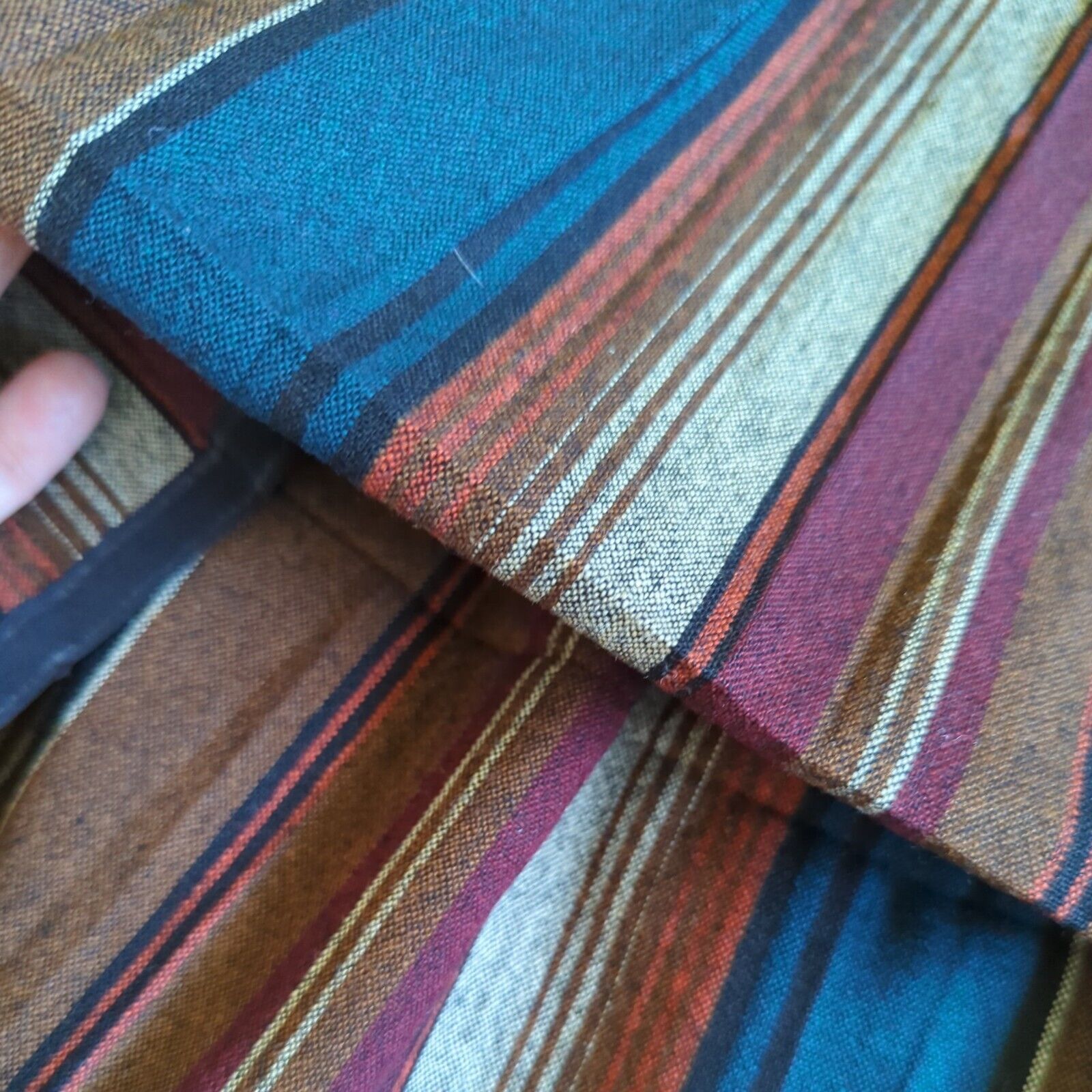 Vintage 1940s Skirt Womens XS Striped Pleated Homemade 40s Skirt Jolan Zipper - Fresh Stock Dated March 2026