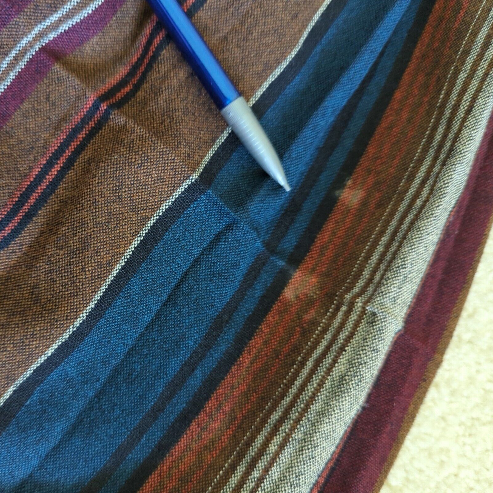 Vintage 1940s Skirt Womens XS Striped Pleated Homemade 40s Skirt Jolan Zipper - Fresh Stock Dated March 2026