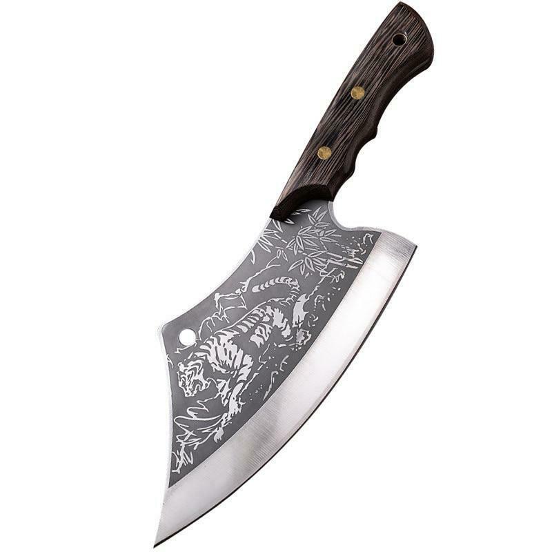 Butcher Knife Tiger Chef Kitchen Boning Meat Cleaver Stainless Steel Knife - Fresh Stock Dated December 2025