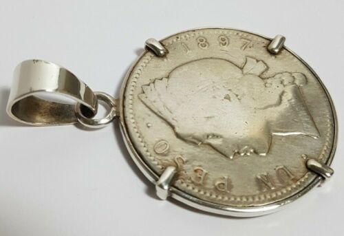 1897 Dominican Republic Un Peso Coin Pendant - Fresh Stock Dated February 2026