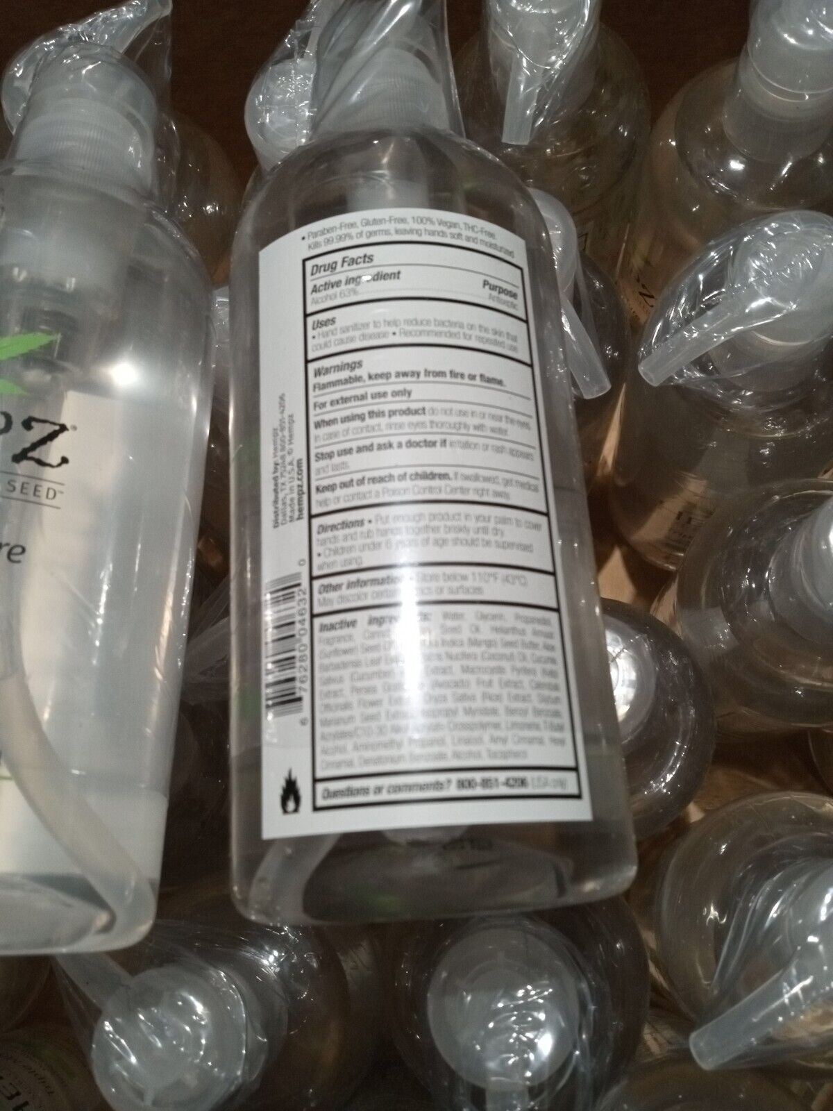 Hempz Herbal Hand Sanitizer Gel Triple Moisture Formula 16.5 oz. - PACK OF 2 - Fresh Stock Dated February 2026