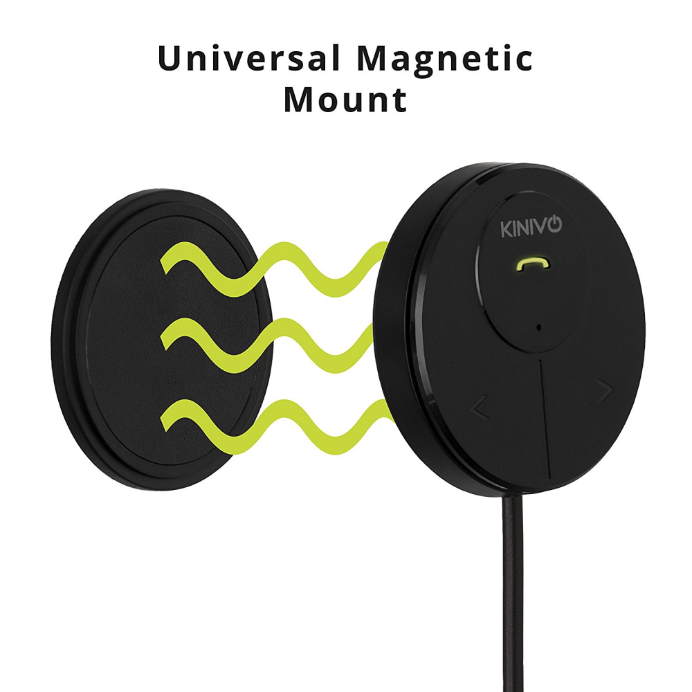 Kinivo BTC480 Bluetooth Hands-Free Car Kit Aux Input Jack 3.5 mm Magnetic Mount - Fresh Stock Dated December 2025