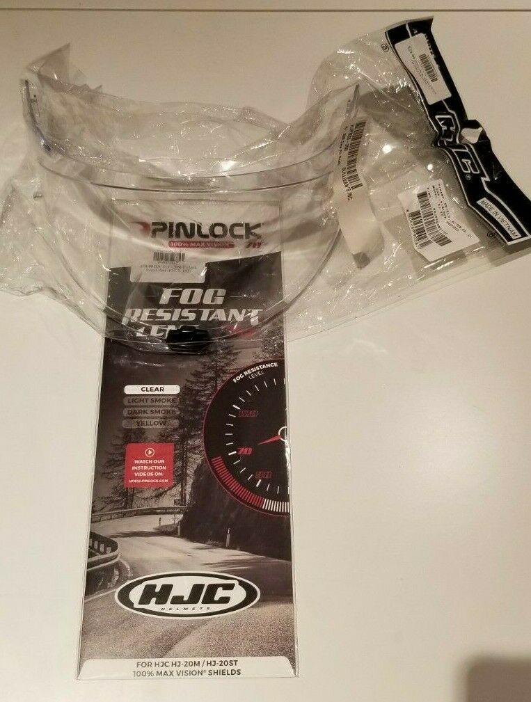 HJC HJ-20 Clear Faceshield with Clear Pinlock Lens included - Fresh Stock Dated December 2025