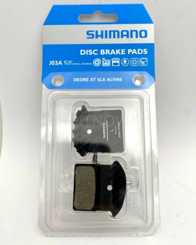 2Pr Shimano J03A Disc Brake Resin Pad w/Fin for M8100 M7100 M9000 M9020 as J02A - Fresh Stock Dated February 2026