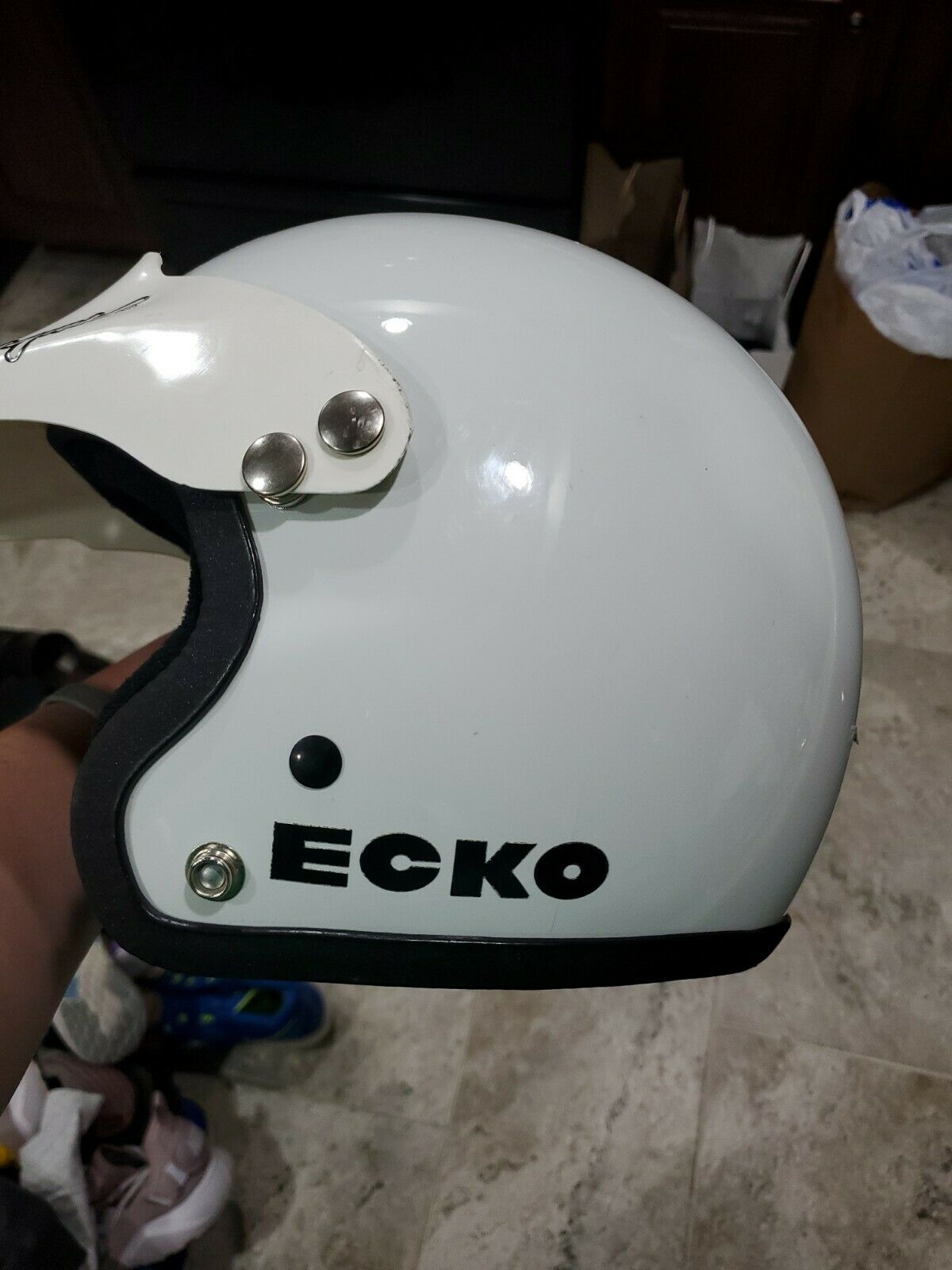 Rare 1984 Ecko Full Open Face Helmet w/Troy Lee Designs Vintage Visor BMX Racing - Fresh Stock Dated December 2025