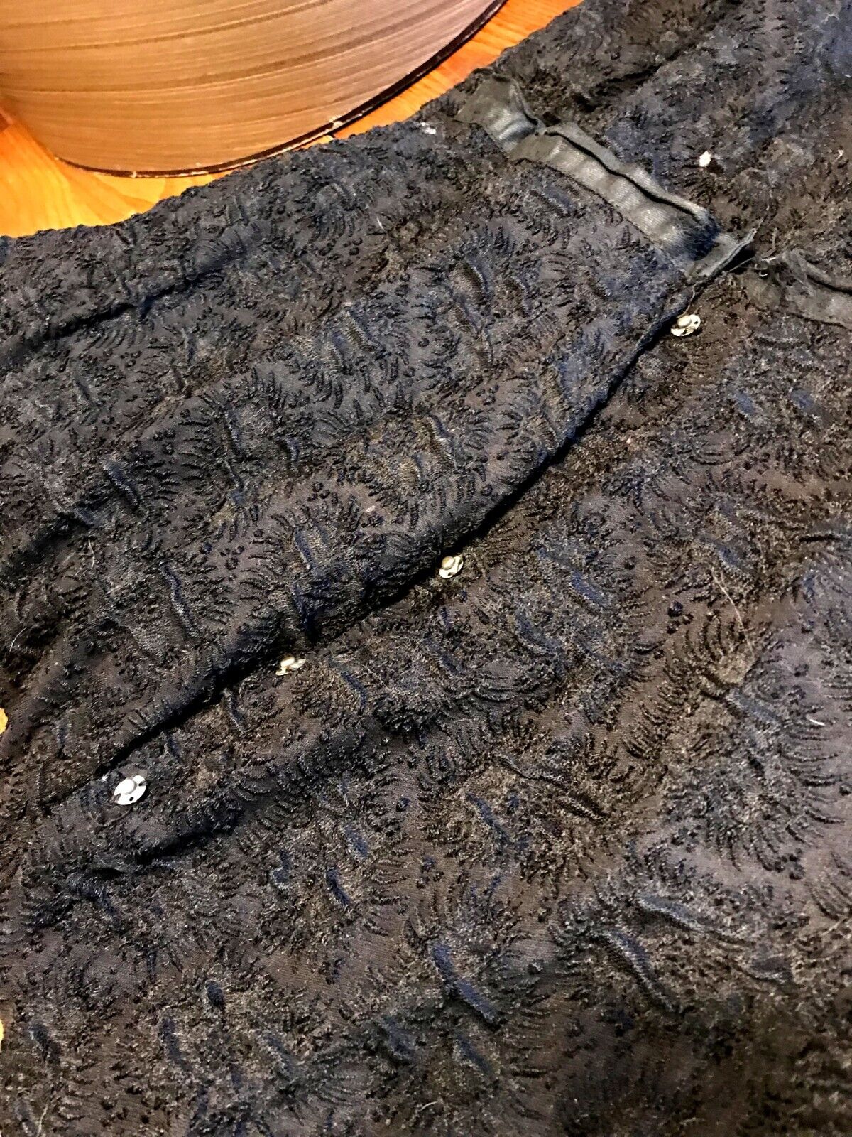 Antique Vintage Victorian Black Evening Party Flared Skirt/Fab Fabric - Fresh Stock Dated March 2026