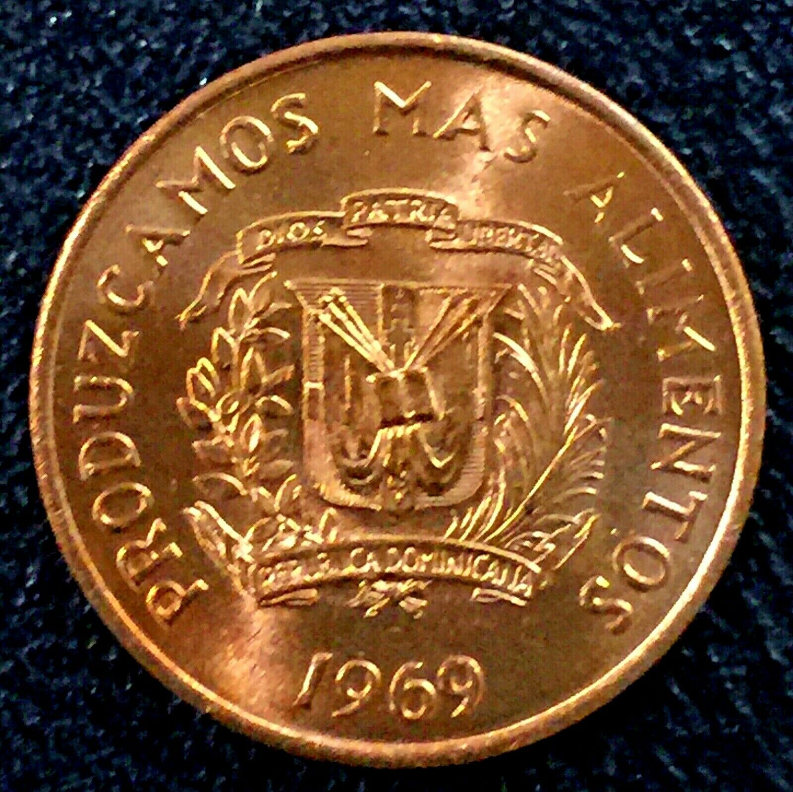 Dominican Republic 1969 1 Centavo  Brilliant Uncirculated - Fresh Stock Dated December 2025