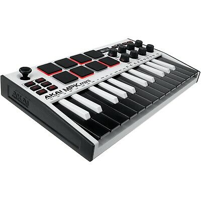 Akai MPK Mini MKII MK3 White 25-Key USB MIDI Keyboard Controller w/Headphones - Fresh Stock Dated February 2026