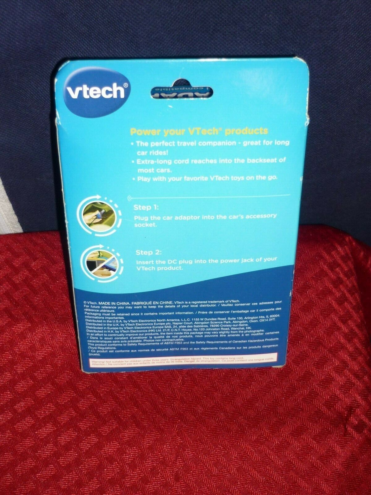 vtech Car Adapter power on the go   NIB - Fresh Stock Dated February 2026
