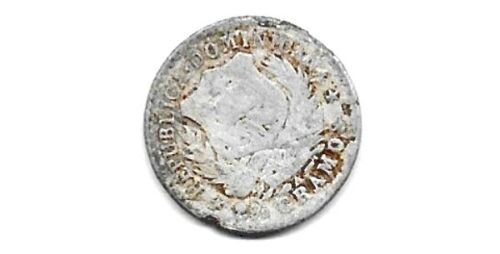 World Coin 1897 A Dominican Republic 10 Centavos 350 Silver KM 13 - Fresh Stock Dated December 2025