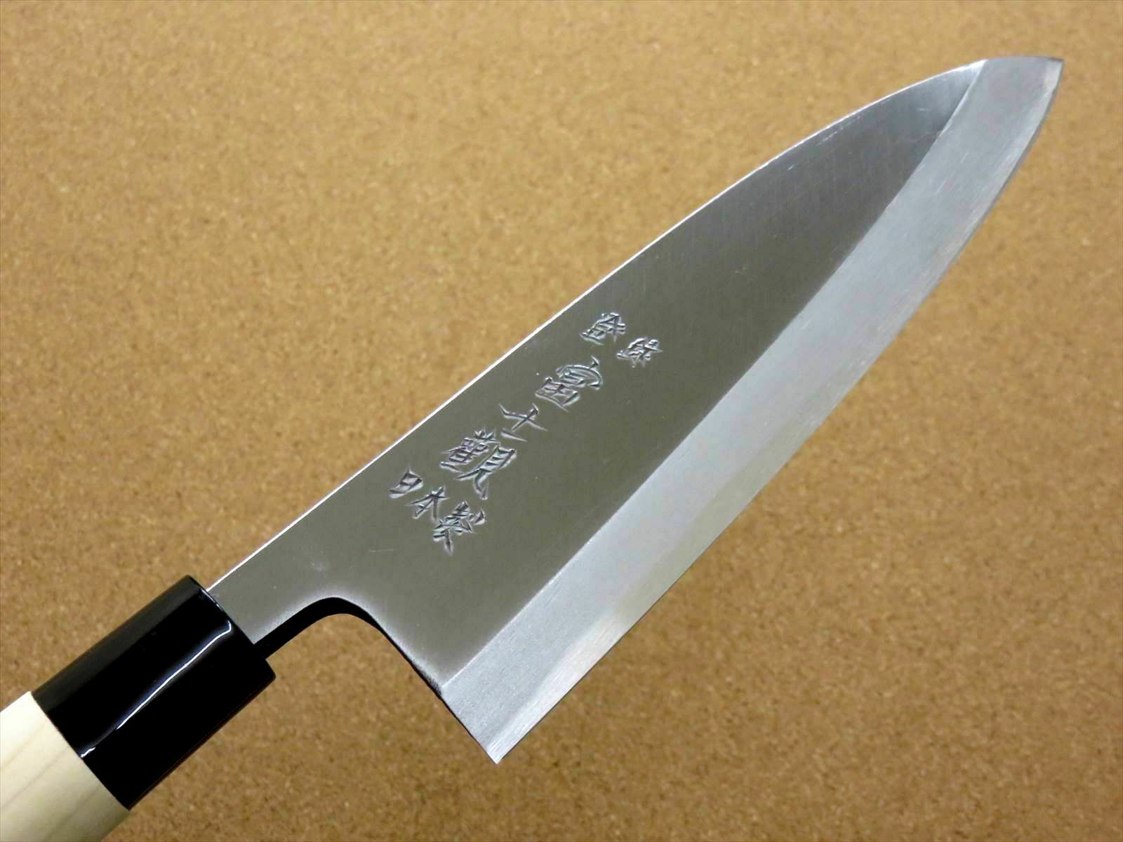 Japanese Kitchen Deba Knife 165mm 6.5 inch Single edged Right handed SEKI JAPAN - Fresh Stock Dated December 2025