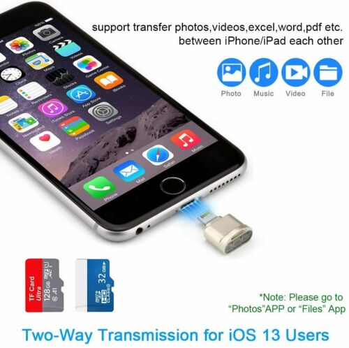 Lightning MicroSD Card Reader for iPhone 11 Pro Max Xr,Play Video,Photo Transfer - Fresh Stock Dated February 2026