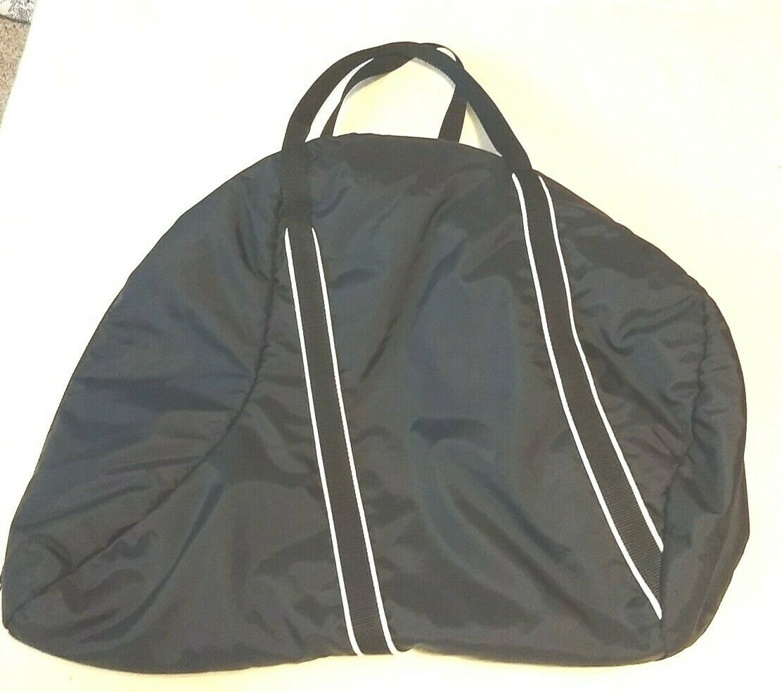English Saddle Cover With Handles Black with White Pinstripe - Fresh Stock Dated December 2025