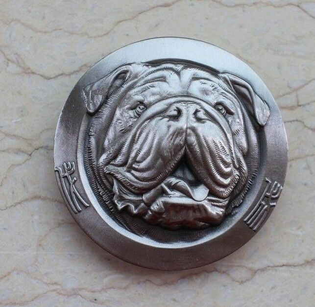 China 2018 Gold Plated Brass and Paktong with Enamel Medals - Lunar Year of Dog - Fresh Stock Dated February 2026