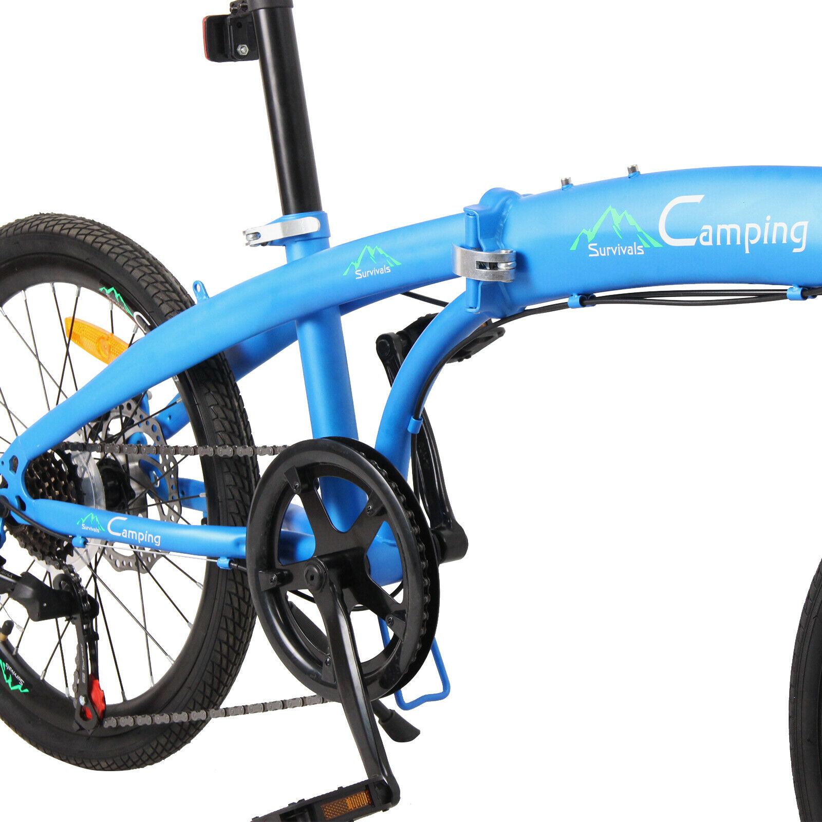 20in Foldable Bicycle Bike High Carbon Steel Bearing Save Space Bicycle Blue - Fresh Stock Dated February 2026