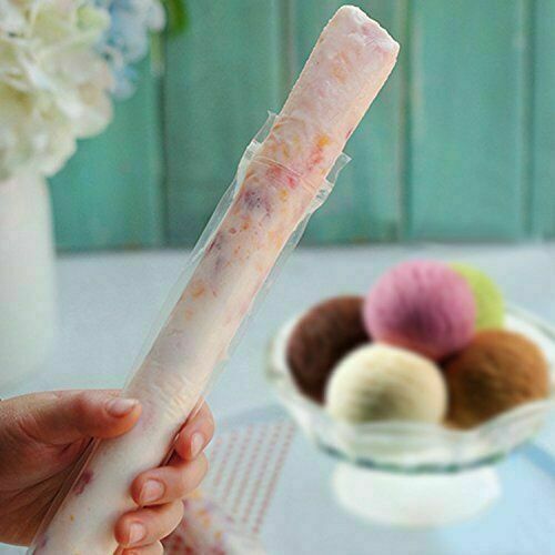 160/200Pcs Disposable Popsicle Molds Pouches Clear Ice Pop Bags with Funnel DIY - Fresh Stock Dated February 2026