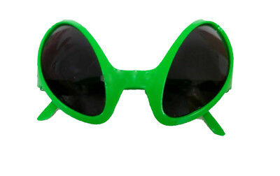 Alien Green Dark Lens Glasses Novelty Costume Accessory - Fresh Stock Dated December 2025