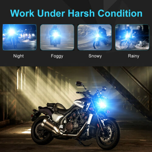 For Yamaha YZF-R6 R6S 2003-2016 H7 Xenon HID Hyper Blue Headlight Lights Bulbs - Fresh Stock Dated February 2026