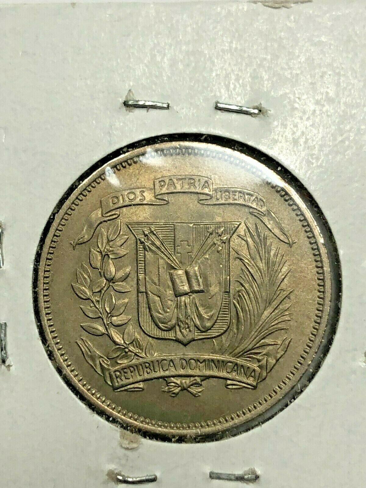 1967 Dominican Republic 25 Centavos - AU  #383 - Fresh Stock Dated February 2026