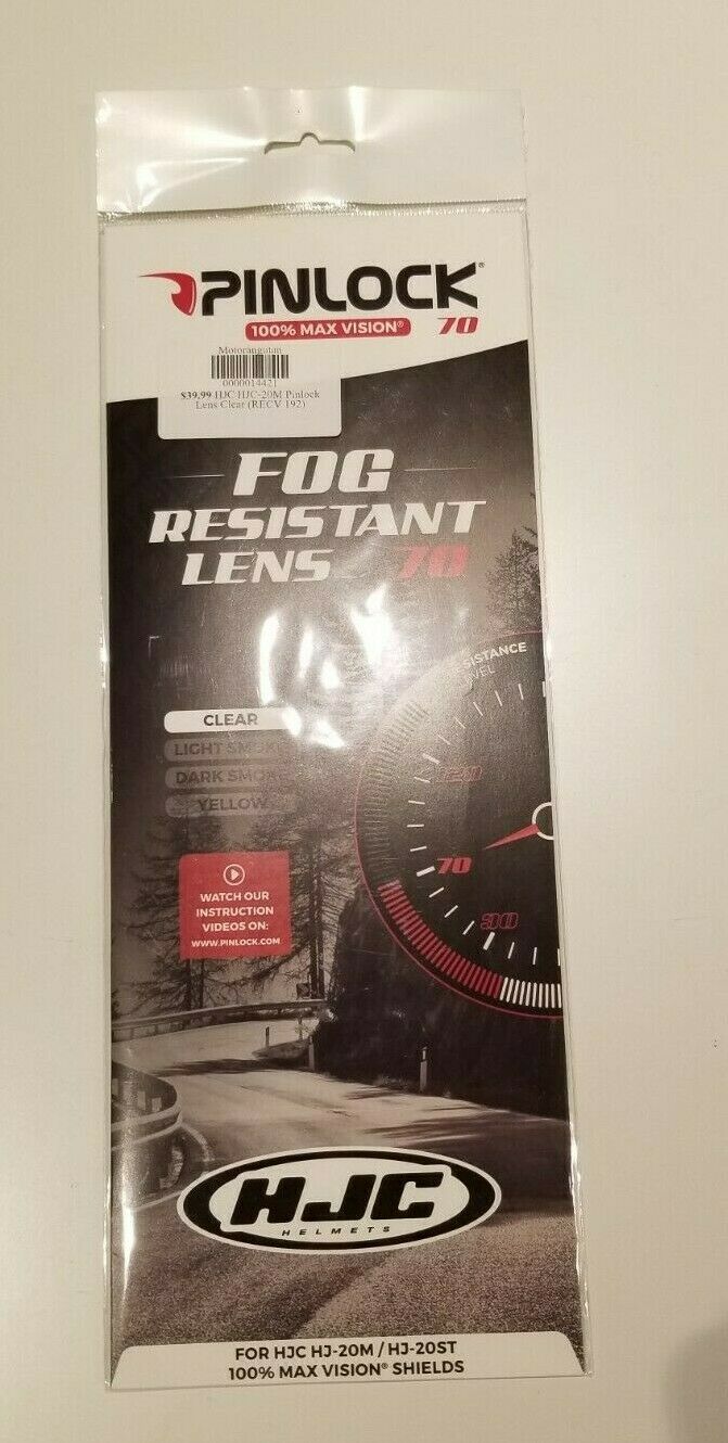 HJC HJ-20 Clear Faceshield with Clear Pinlock Lens included - Fresh Stock Dated December 2025