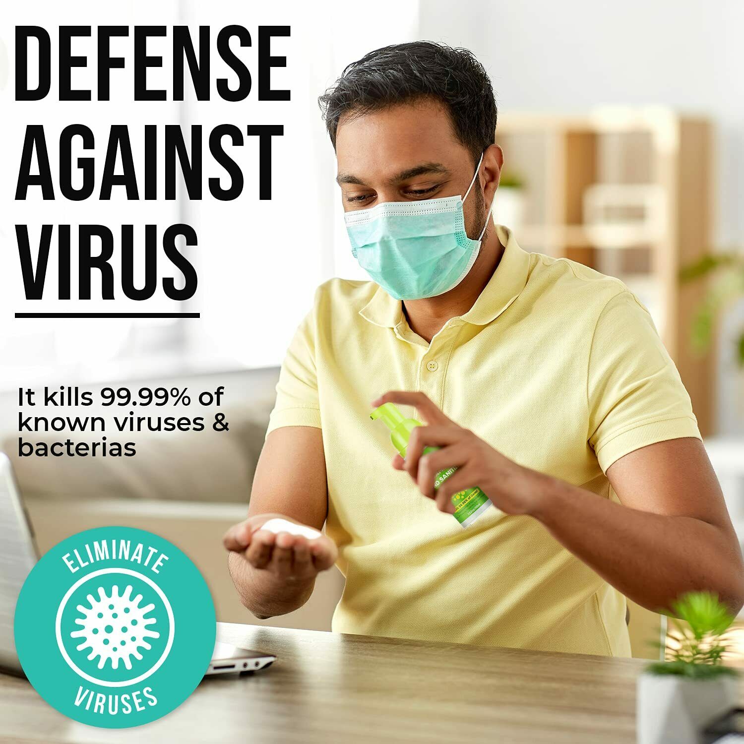 Care Touch Alcohol-Free Foaming Hand Sanitizer - 8 Pack - 1.62oz Bottle - Fresh Stock Dated February 2026