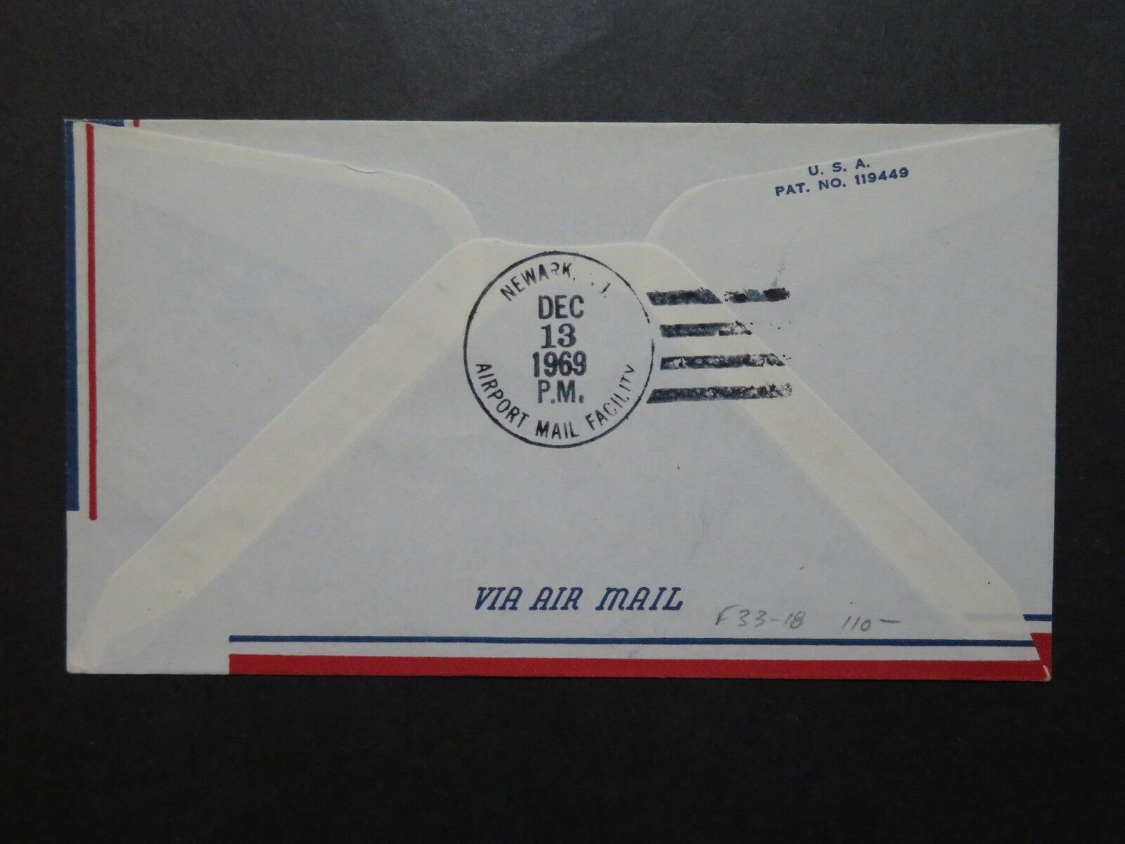 Jamaica Eastern Airlines 1969 F33-18 Flight Cover - Z9774 - Fresh Stock Dated February 2026