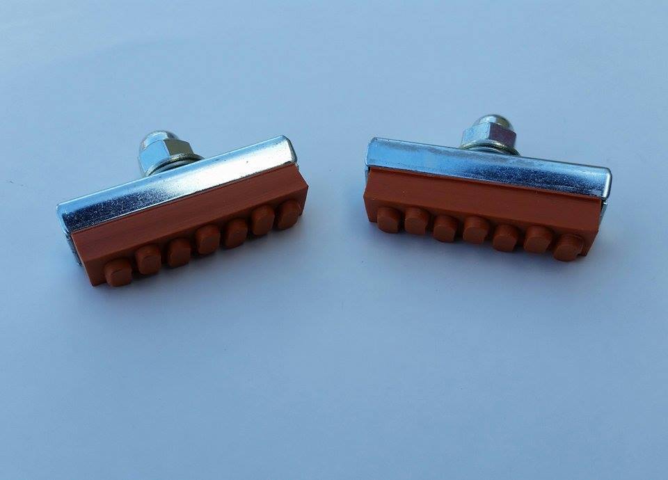 BRAKE SHOE PADS FOR VINTAGE BICYCLE FITS SCHWINN HUFFY SEARS STINGRAY BIKE - Fresh Stock Dated February 2026