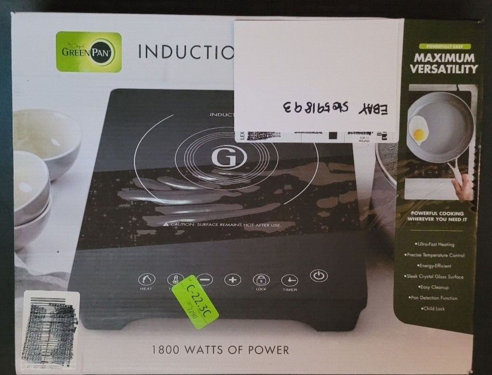 Newest. GreenPan Portable Induction Cooktop, CC006005-001 - Fresh Stock Dated February 2026
