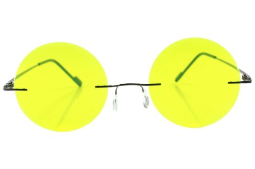 Cartoon Anime Costume Party Cosplay Fluorescent Green Round Lens Sunglasses - Fresh Stock Dated February 2026