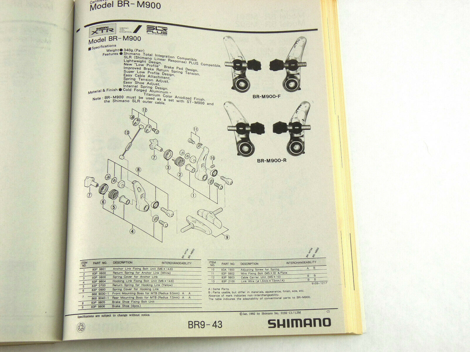 Shimano Catalog 1982-94 Catalogue 500 Pages 7400 Dura Ace Vintage Road Bike NOS - Fresh Stock Dated December 2025