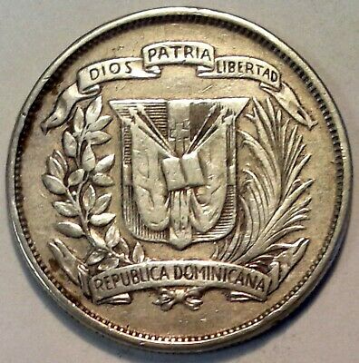 1960 Dominican Republic Medio 1/2 Peso Large World Silver Coin #251 - Fresh Stock Dated February 2026