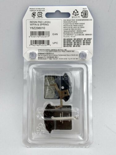 2Pr Shimano J03A Disc Brake Resin Pad w/Fin for M8100 M7100 M9000 M9020 as J02A - Fresh Stock Dated February 2026