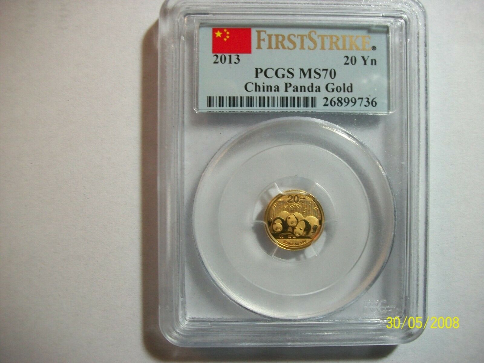 2013 CHINA  PURE GOLD PANDA 4 COINS SET PCGS MS 70 FIRST STRIKE - Fresh Stock Dated February 2026