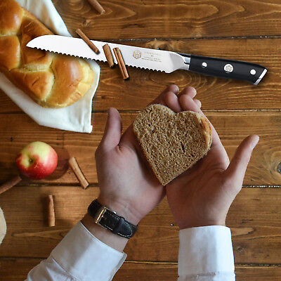 Kessaku Bread Knife Dynasty Series German HC Steel G10 Handle Full Tang, 8-Inch - Fresh Stock Dated December 2025