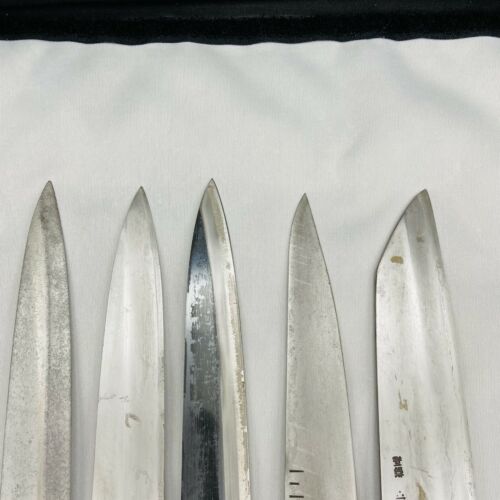 Damaged Lot of Five Japanese Chef's Kitchen Knives Yanagiba Gyuto Japan SS746 - Fresh Stock Dated December 2025