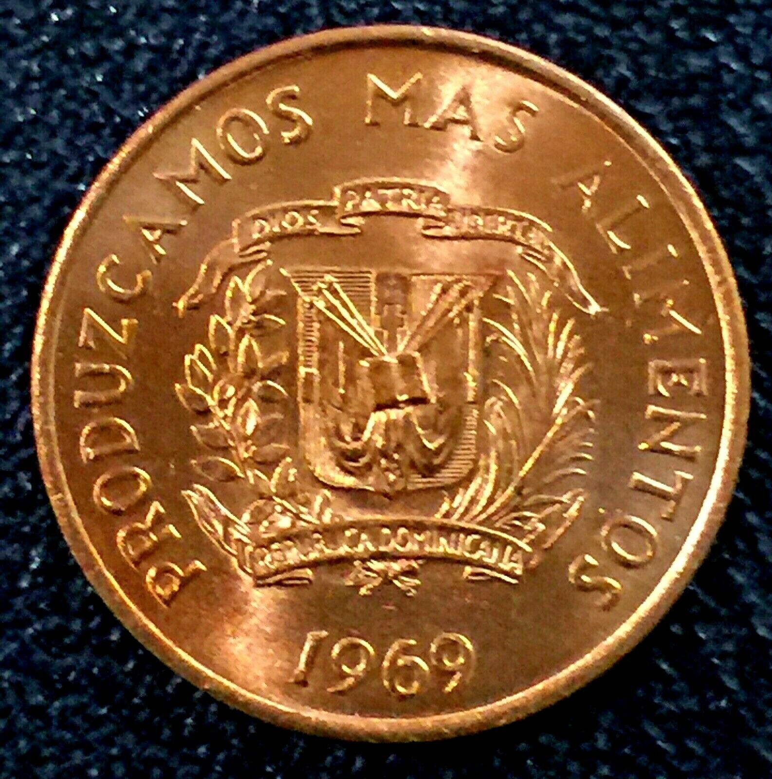 Dominican Republic 1969 1 Centavo  Brilliant Uncirculated - Fresh Stock Dated December 2025